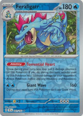 Feraligatr – 041/162 – Holo Rare Reverse Holo