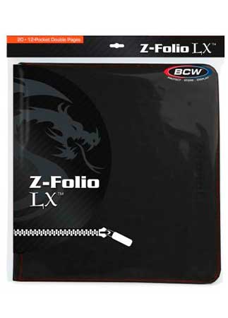 BCW Carpeta Z-Folio LX 12 Bolsillos – Black