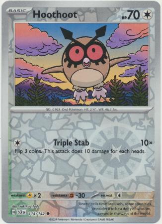 Hoothoot – 114/142 – Common Reverse Holo