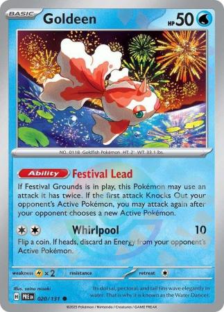 Goldeen – 020/131 – Common Pokeball Reverse Holo