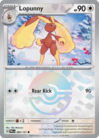 Lopunny – 084/131 – Common Pokeball Reverse Holo