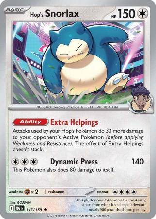 Hop's Snorlax - 117/159 - Holo Rare (Copy)