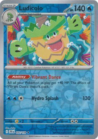 Ludicolo - 037/159 - Reverse Holo Rare