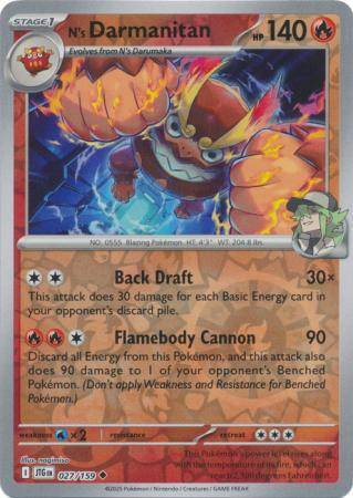 N’s Darmanitan – 027/159 – Uncommon Reverse Holo