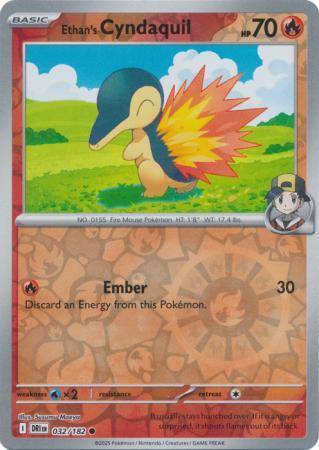 Ethan’s Cyndaquil – 032/182 – Common Reverse Holo