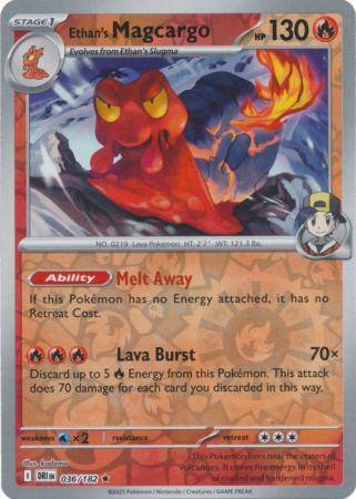 Ethan’s Magcargo – 036/182 – Reverse Holo Rare