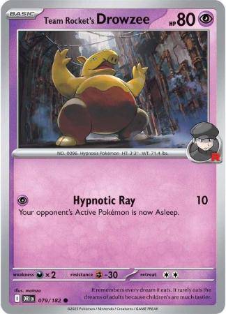 Team Rocket’s Drowzee – 079/182 – Common