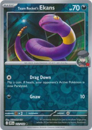 Team Rocket’s Ekans – 112/182 – Common Reverse Holo