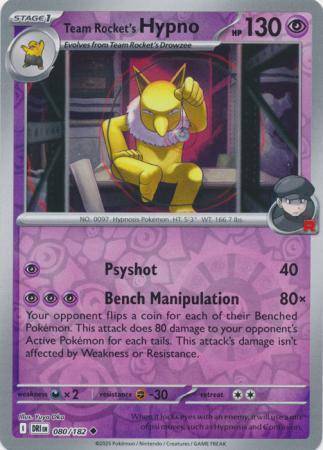 Team Rocket’s Hypno – 080/182 – Uncommon Reverse Holo