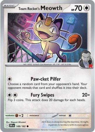 Team Rocket’s Meowth – 149/182 – Common