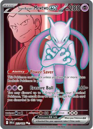 Team Rocket’s Mewtwo ex – 213/182 – Ultra Rare