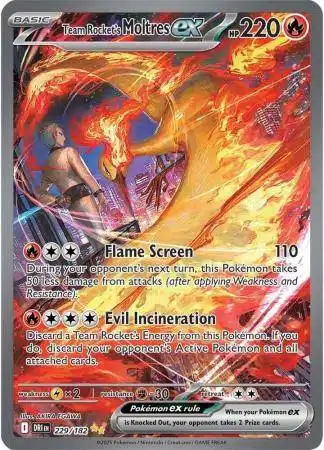182 229 Ex Illustration Moltres Rare Rocket Special Team (Español)