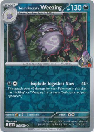 Team Rocket’s Weezing – 126/182 – Uncommon Reverse Holo