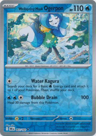 Wellspring Mask Ogerpon – 067/182 – Uncommon Reverse Holo
