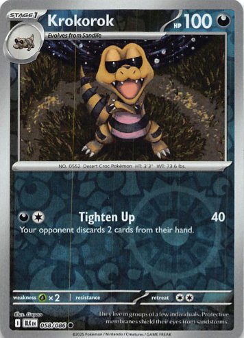 Krokorok - 058/086 - Common Reverse Holo