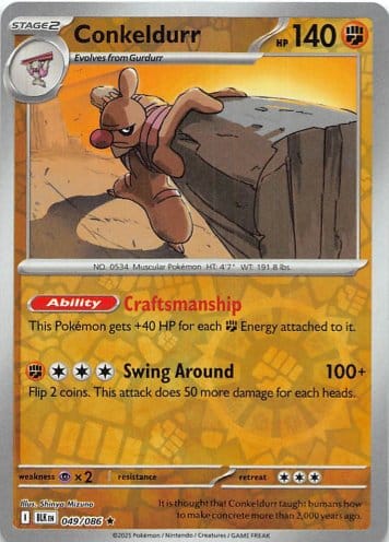 Conkeldurr – 049/086 – Rare Reverse Holo