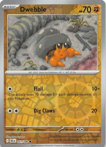 Dwebble – 051/086 – Common Reverse Holo
