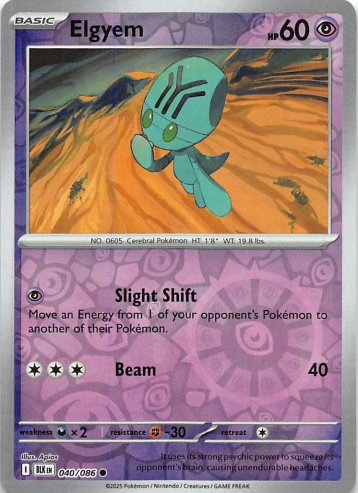 Elgyem - 040/086 - Common Reverse Holo