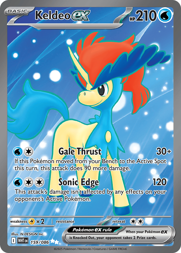 Keldeo ex – 159/086 – Ultra Rare