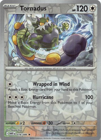 Tornadus - 078/086 - Rare Reverse Holo