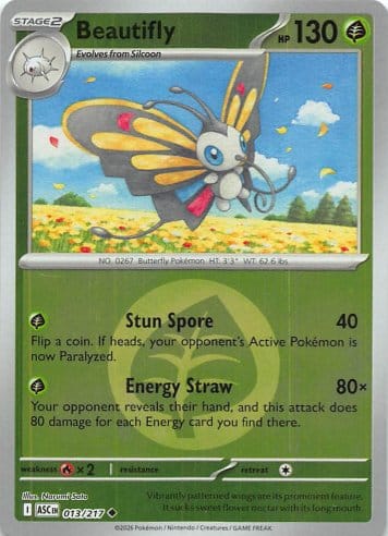 Beautifly Uncommon Reverse Holo 013/217