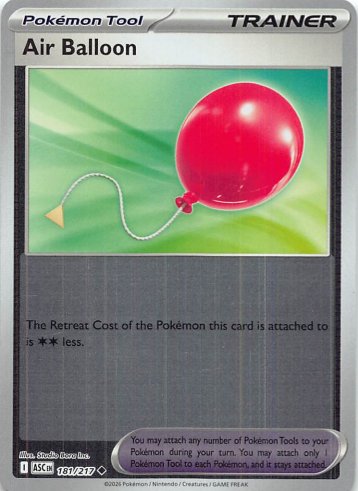 Air Balloon Uncommon Reverse Holo 181/217