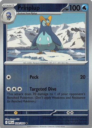 Prinplup Common Reverse Holo 028/094