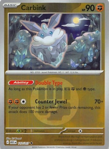 Carbink Uncommon Reverse Holo 117/217