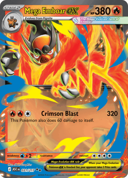 Mega Emboar ex Double Rare 031/217