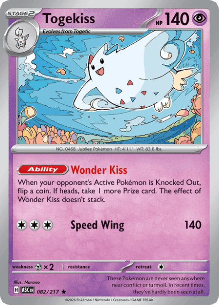 Togekiss Holo Rare 082/217