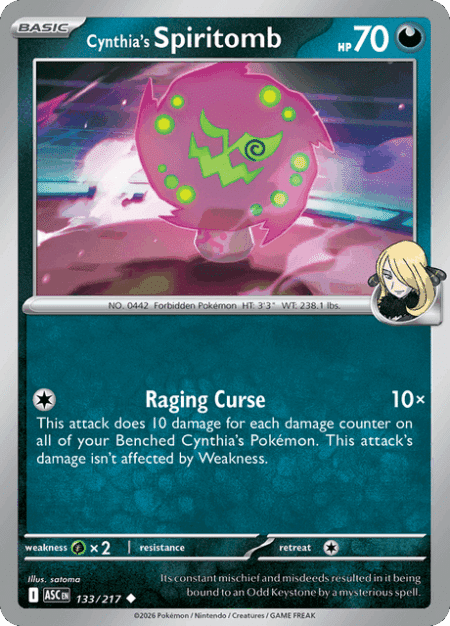 Cynthia's Spiritomb Uncommon 133/217